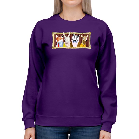 Well Dressed Animals Portrait Sweatshirt Women -Victoria Borges Designs, Female 5X-Large