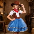 thumbnail image 3 of RFQWOVSR Girls Western Cowboy Costume Skirt Set for Halloween Party Performance Events, 3 of 5