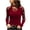 Wine, variant on Fesfesfes Sweatshirt for Women Long Sleeve Solid Color Hollow Out Lace Patchwork Tops Blouse T-Shirt