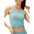 thumbnail image 1 of Chaleco de mujer Camisetas sin mangas de yoga para mujer con sujetador incorporado Chalecos deportivos cortos para hacer ejercicio Correr Gimnasio en casa, 1 of 7