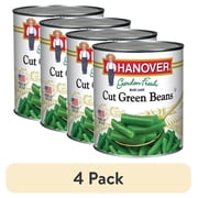(4 pack) Hanover Garden Fresh Blue Lake Cut Green Beans, 102 oz Can – Value-Size Shelf-Stable Vegetables for Family Meals
