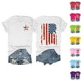 thumbnail image 4 of WTXUE Graphic Tees for women Casual Printing Short Sleeves ROUND Neck Loose T Shirt Blouse Tops Red White and Blue Shirts, light blue tops for women 3X-Large, 4 of 4