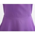 thumbnail image 5 of Purple Party Dresses Vintage V Neck Short Sleeve Solid Color Casual Dress Cocktail Evening Dress Wedding Guest Dresses for Women, 5 of 5