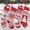 Snowflake, variant on 4 Pack Christmas Stockings 18 Inches Large Size Cable Knitted Stocking Gifts & Decorations for Family Holiday Xmas Party, Ivory White and Burgundy