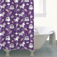 thumbnail image 4 of Purple Cartoon Unicorn Rainbow Cloud Ice Cream Planet Shower Curtain 72"x72" ,Bathroom Decorative Shower Curtains Set with 12 Hooks,Modern Waterproof Washable Shower Curtain, 4 of 6