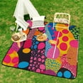 thumbnail image 6 of Color Wave Point Geometry Outdoor Picnic Blanket, Foldable Waterproof Beach Mat, Portable Beach Blanket for Beach Camping, Hiking, Family Concerts, 6 of 7