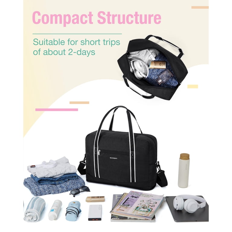 BAGSMART  Personal Item Bag 18x14x8, Foldable Travel Duffel Bag Tote Weekend Amazon.com | BAGSMART For Spirit Airlines Personal Item Bag  main image 3