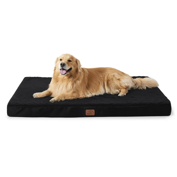 Cama ortopédica de espuma para perros Bedsure para perros y gatos pequeños, medianos, grandes y extragrandes de hasta 50/75/100 libras - Espuma ortopédica en forma de caja de huevos con funda lavable