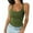 Army-green, variant on Spaghetti Strap Women Sleeveless Solid Color Tank Tops