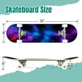 thumbnail image 2 of 31'' Complete Skateboard 7 Layer Canadian Maple Double Kick Deck Skateboards night sky stars nebula clouds cosmos galaxy Skate Board for Beginner Adult Gifts, 2 of 5