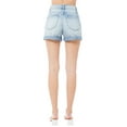 thumbnail image 5 of MixMatchy Women's High Waisted Distressed Rolled Hem Denim Short Jean, 5 of 6