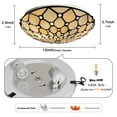 thumbnail image 6 of Tiffany Ceiling Lights, Stained Glass Ceiling Light 2-Lights 12 Inch Tiffany Flush Mount Ceiling Light for Bedroom Dining Living Room Entryway Foyer, 6 of 6