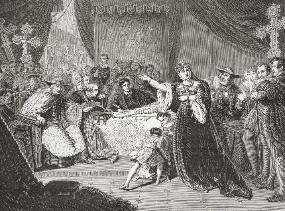 The Court For The Trial Of Queen Katharine By George Henry Harlow Depicting Mrs Siddons As Queen Katharine In Shakespeares Henry Viii From Histoire Des Peintres Cole Anglaise Published 1867 Canvas Ar
