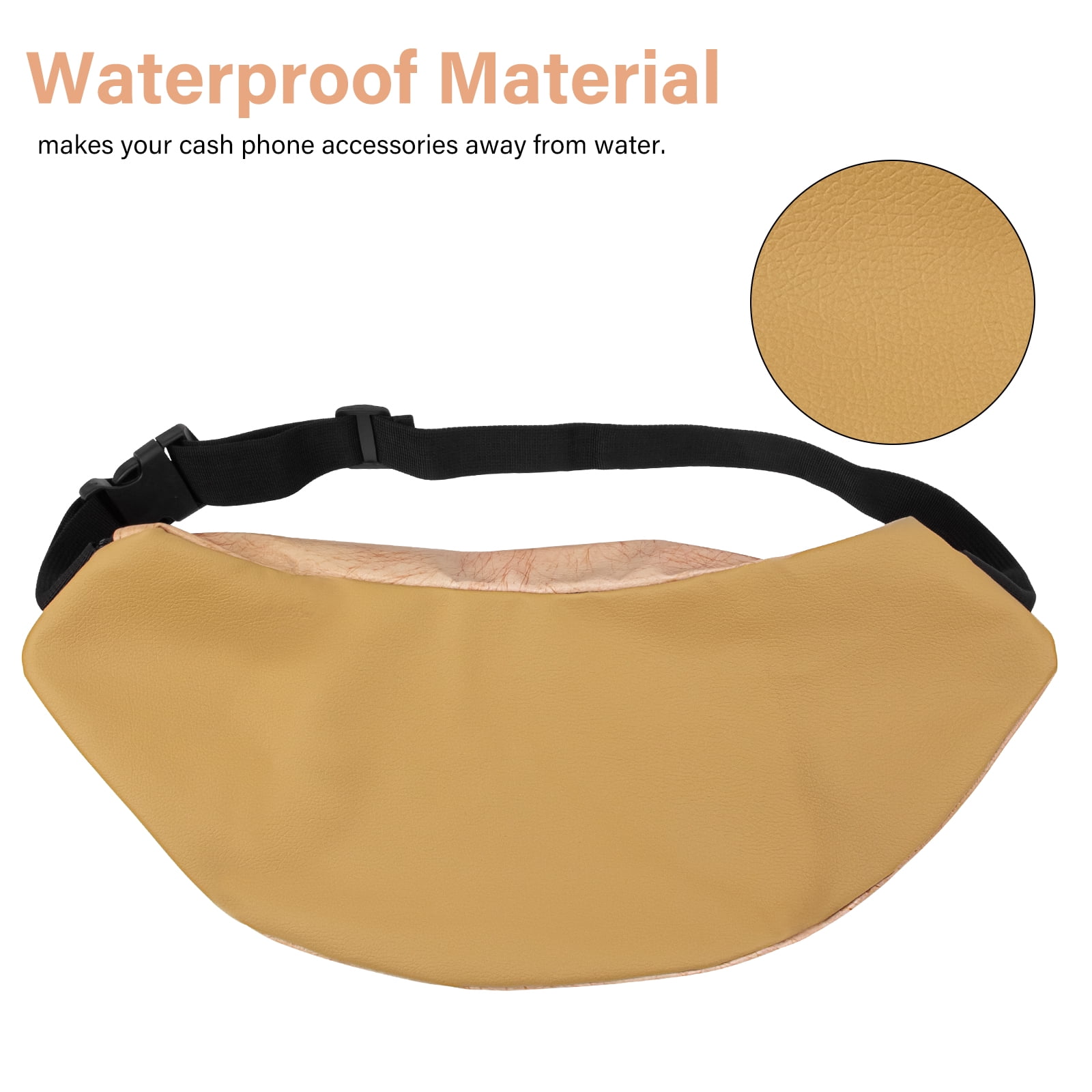 Big Belly 3D Printed Unisex Fanny Pack with Coin Purse, Fun Simulation Pattern