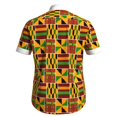 thumbnail image 4 of Xiaohuagua African Shirts for Men Wax Print Short Sleeve Button Down Shirt Summer Vacation Casual Wear, 4 of 5