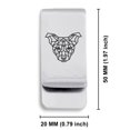thumbnail image 2 of Stainless Steel Geometric Polygon Dog Animal Classic Slim Money Clip Credit Card Holder, 2 of 2