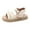 ZA-Beige, variant on Kids Sandals Toddler Girl Sandals -Flower Girl Dress Shoes Open Toe Little Kid Summer Flats Black Size,7.5