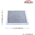 thumbnail image 2 of POTAUTO MAP 2006C (CF10369) Activated Carbon Car Cabin Air Filter Compatible for Aftermarket Replacement Part, 2 of 5