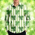thumbnail image 2 of Mens Knit Polo St Patrick'S Day Printed Fashion Mens Knit Tops,Green,L, 2 of 4