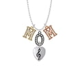 thumbnail image 2 of Delight Jewelry Silvertone Large Clef on Guitar Pick Multi-Colored Crystal Mom Charm Necklace, 2 of 5