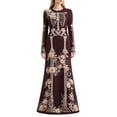 thumbnail image 3 of ZHOGXU Halloween Dresses For Women Skeleton Print Long Sleeves Crewneck Midi Dress Casual Fashion Dress,2,XXXXXL, 3 of 4