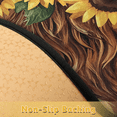 thumbnail image 5 of CURLYOOT Highland Cow and Sunflowers Retro Half Round Door Mat 24'' x 36'', Indoor Outdoor Entrance Rug, Semi Circular Area Rug, Non Slip Washable Absorbent Doormat, Laundry Room Rug, 5 of 7