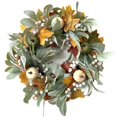 thumbnail image 2 of BallsFHK Fall Wreath For Front Door, Wreath With Maple Leaf,Artificial Pumpkins Wreath,Thanksgiving Decoration 18in, 2 of 2