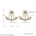 thumbnail image 3 of EOEMY Yellow Gold Platinum Plated Earrings Drop Dangle Aaa Zirconia Stud Clasp L827-Rose Gold/White, 3 of 3