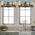 thumbnail image 3 of LALILO Kitchen Curtain Valance Front Door Castle And Rod Pocket Window Curtain 52"x 18" Set of 2, 3 of 5