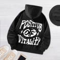 thumbnail image 2 of Sudadera con capucha estampada a la moda, Tops para hombres y mujeres, sudadera con cordón versátil de moda para mochilero, caminar, acampar , M M, 2 of 10