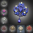 thumbnail image 2 of Xinyolin Brooch Gorgeous Luxury Flower Pattern Flower Shape Shawl Clip, for Party, 2 of 8