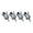 Chrome, variant on Etalchic 4Pcs Electric Bass Guitar Straplocks Guitar Strap Locks Heavy Duty Metal Button Security Straplock Guitar Part