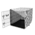 thumbnail image 3 of Savannah Dog Crate Cover, Leopards Pattern in Minimalist Tones Wilderness Predator Animals Savannah, Easy to Use Pet Kennel Cover Small Dogs Puppies Kittens, 7 Sizes, Charcoal Grey White, by Ambesonne, 3 of 6