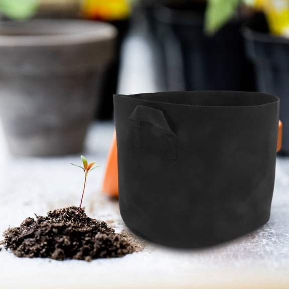 FOMIYES Non-Woven Fabric Grow Bags, Black, for Storage, Enhanced Root Structure, 2Pcs