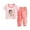 Pink, variant on TAIAOJING Toddler Child Outfits Sets Home Wear Cartoon Cute Boys Girls Short Sleeve T-shirts Pants Loungewear Holiday 11-12