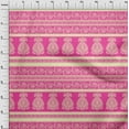 thumbnail image 4 of oneOone Georgette Viscose Fuschia Pink Fabric Asian Block Quilting Supplies Print Sewing Fabric By The Yard 42 Inch Wide, 4 of 4