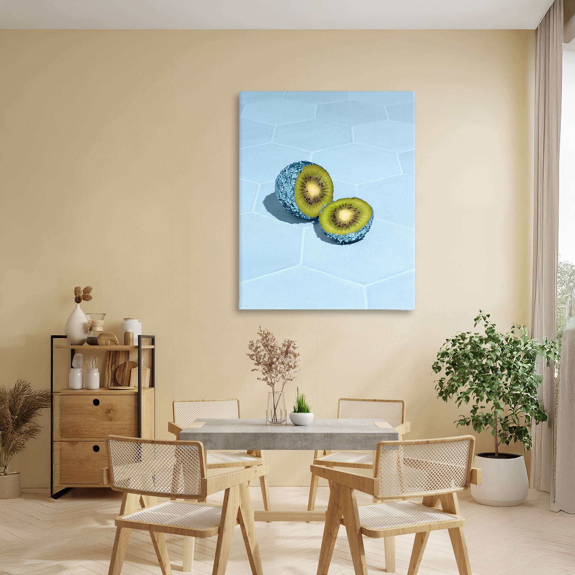 Stupell Industries Blue Glimmer Kiwi Canvas Wall Art, design by LISH Creative
