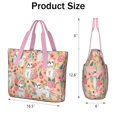 thumbnail image 3 of Tote Bag for Women - Shih Tzu Dog and Floral Shoulder Bag - Large Utility Work Duffle Bag with Zipper Handbag for Travel, Work, Sprots, 3 of 5