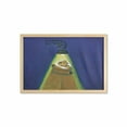 thumbnail image 1 of Abstract Surreal Wall Art with Frame, Night Lamb Embracing Oneself Unusual Metaphorical Print, Printed Fabric Poster for Bathroom Living Room, 35" x 23", Night Blue Fawn, by Ambesonne, 1 of 2