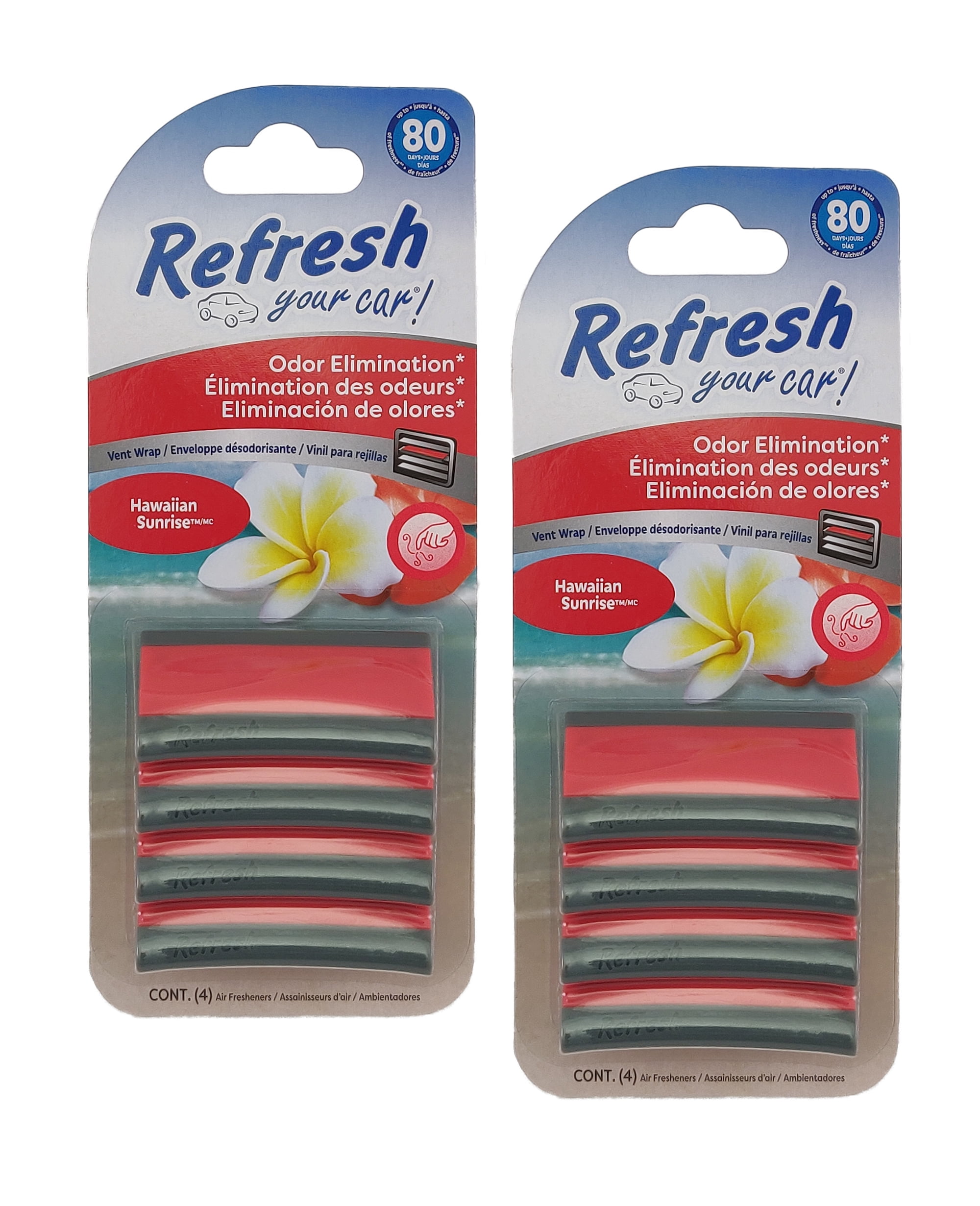 Refresh Your Car Vent Wrap Air Freshener for Auto Air Vent freshener, 4
