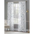thumbnail image 4 of Sheer Curtains 84 Inches Long 2 Panels, Abstract Blue Bare Tree Shell on White Rod Pocket Curtain Voile Draperies, Summer Ocean World Light Filtering Window Treatment for Living Room Kitchen Bedroom, 4 of 8