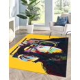 thumbnail image 4 of Gift For Him Rug, Animal Rug, Bath Rugs, Graffiti Monkey Rug, Yellow Rug, Abstract Monkey Rug, Kitchen Rug, Popular Rugs, 3D Printeds Rug, 3.3'x6.5' - 100x200 cm, 4 of 8
