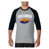MmF - Mens Raglan Sleeve Baseball T-Shirts, up to Size 3XL - Arizona