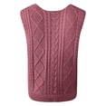 thumbnail image 4 of JIAYUE Women's Tank Tops Solid Color Sleeveless Stylish V Neck Knit Hollow Design Suitable For Everyday Wear Casual Summer Fashion Pair With Jeans Easy Care Leisure Female Camisole, 4 of 5