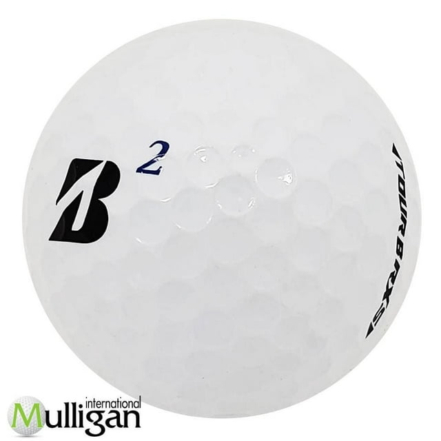 Mulligan - 12 balles de golf récupérées Bridgestone Tour B RXS (B) 5A, Blanc