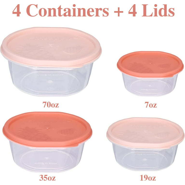 Food Storage Containers with Lids - Plastic Serving Bowls - BPA Free  Stackable Storage Containers for Kitchen - Green Leftover Salad Bowls -  Nesting Microwave Safe Container Set 
