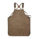 thumbnail image 5 of Delantal de herramientas, delantal de carpintería, tirantes ajustables, espalda cruzada, delantal de jardinería, lona Marrón, 5 of 9
