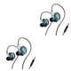 thumbnail image 4 of Matsuzay Auriculares con cable En la oreja Auriculares con conector de 3,5 mm Auriculares para correr con graves Auriculares para teléfonos Azul con micrófono 2Conjunto, 4 of 6