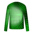 thumbnail image 5 of Pompotops T-Shirt Homme Décontracté Col Rond Manches Longues Imprimé 3D Tunnel Spatial en Solde, 5 of 5