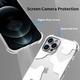 thumbnail image 2 of Compatible with iPhone 12 Pro Max Phone Case for Women, Transparent Shell Four Corner Protection Edge with Cute Cow Print Design, Lens Edge Raised Protection for iPhone 12 Pro Max 6.7"-White, 2 of 12